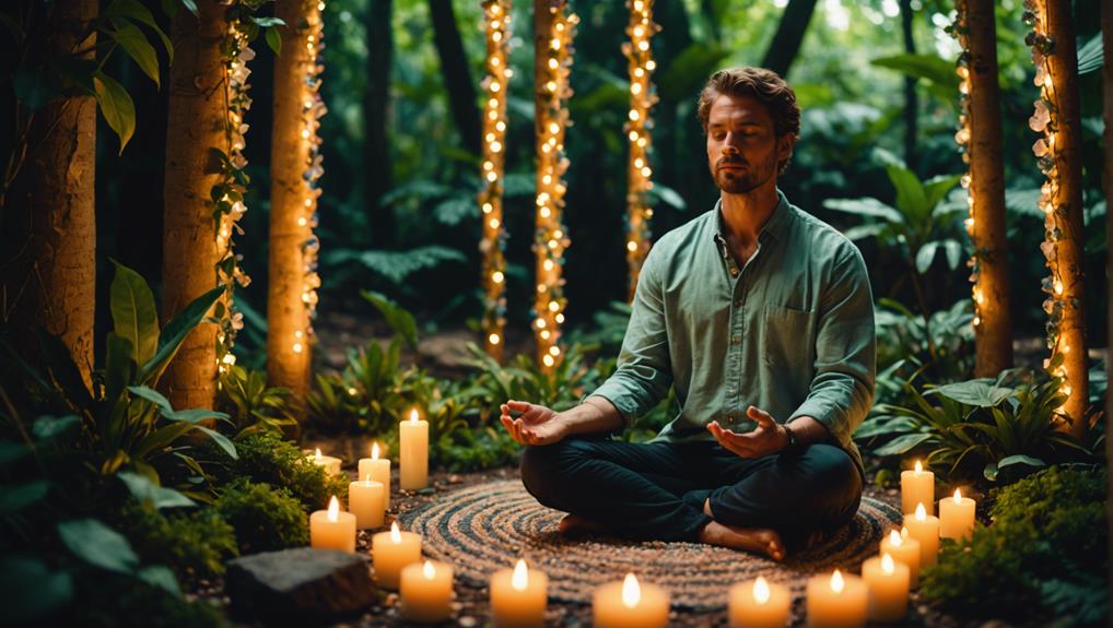 meditación con cristales curativos
