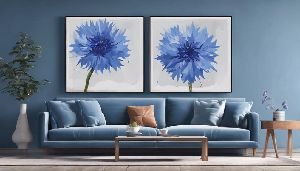 Matching cornflower blue