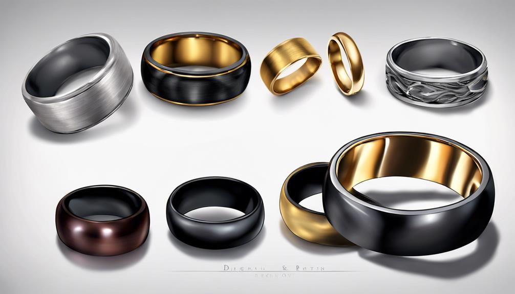 Black rings made of material