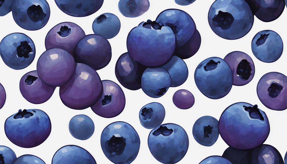 Blue berries in art