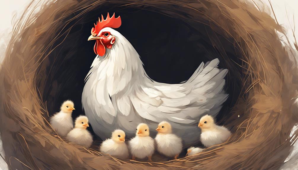 Hens symbolize motherhood essence