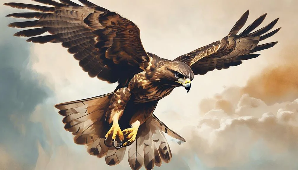 Interaktion mit einem Raubvogel