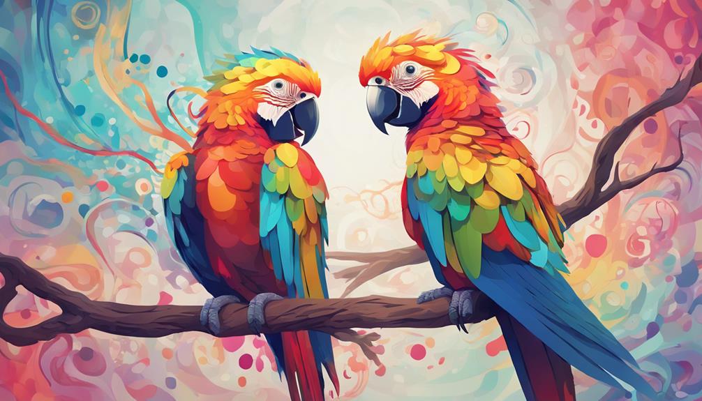 dream interpretation colorful parrot