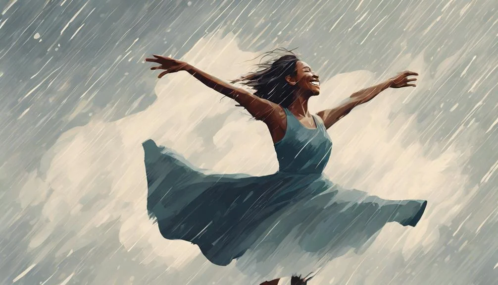 Signification de danser sous la pluie 3 Libération sous une pluie tourbillonnante