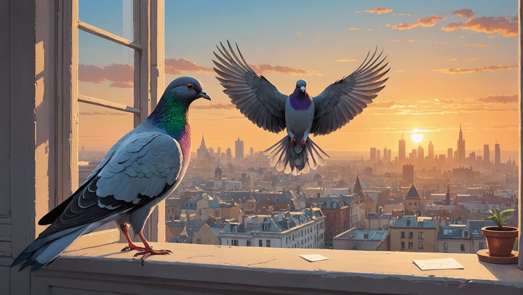 Pigeons as messengers