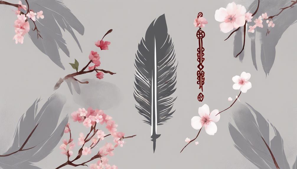 Gray feathers symbolic universally