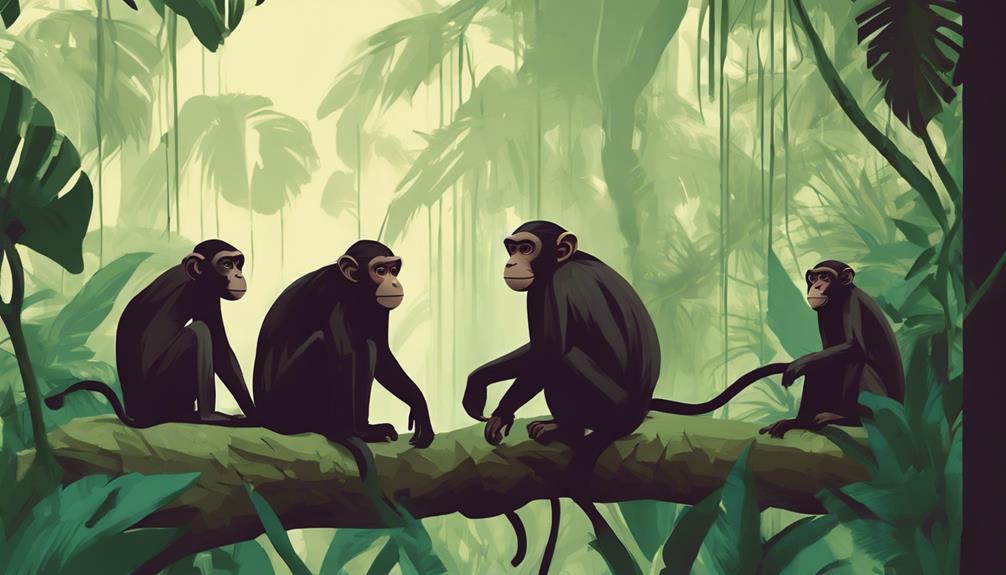 Iconische weergave van apen