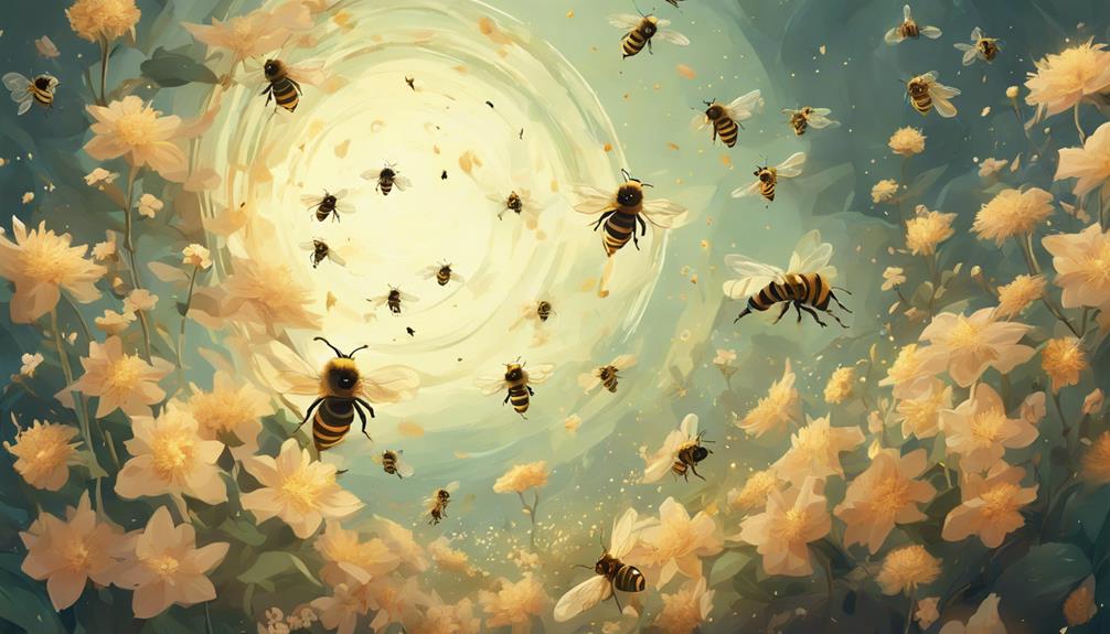 Sciame d api gruppo insetti