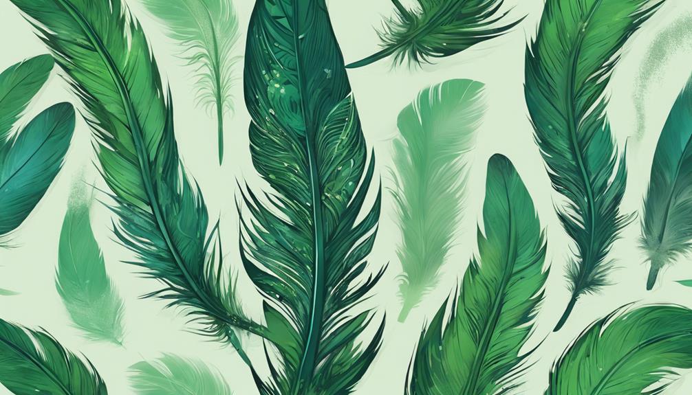 Simbolismo de las plumas verdes