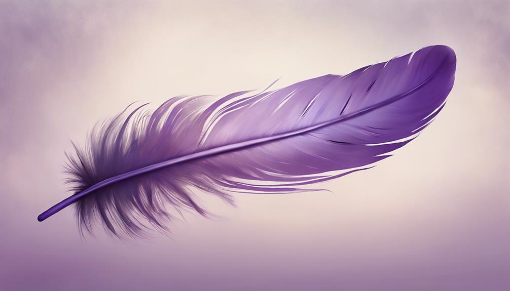 Symbolism of purple feathers