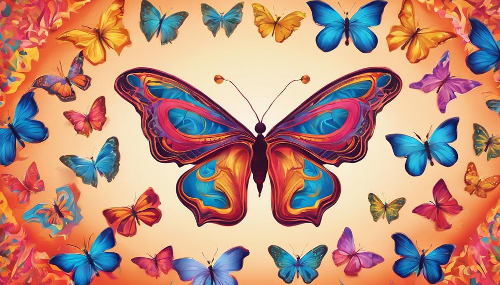 Symbolism of colorful butterflies