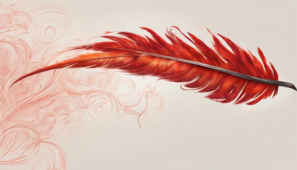 Simbolismo de las plumas rojas