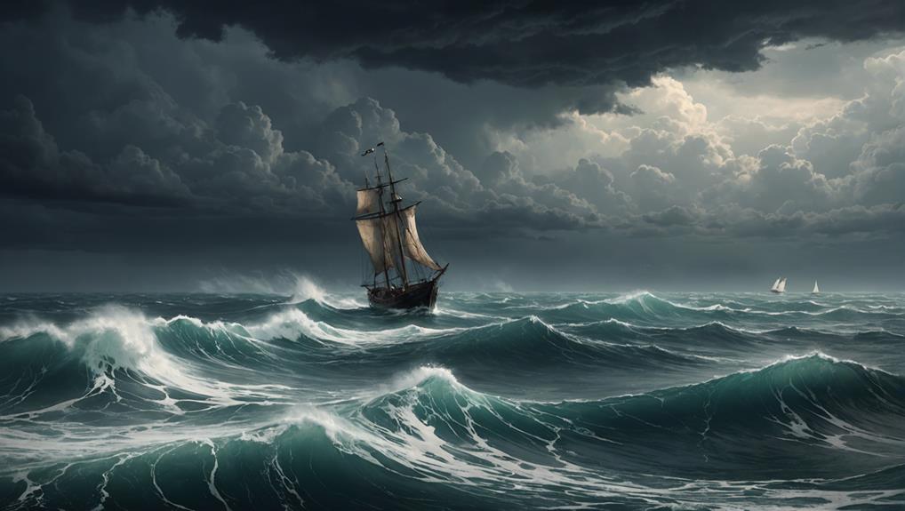 Symbolism of turbulent waters
