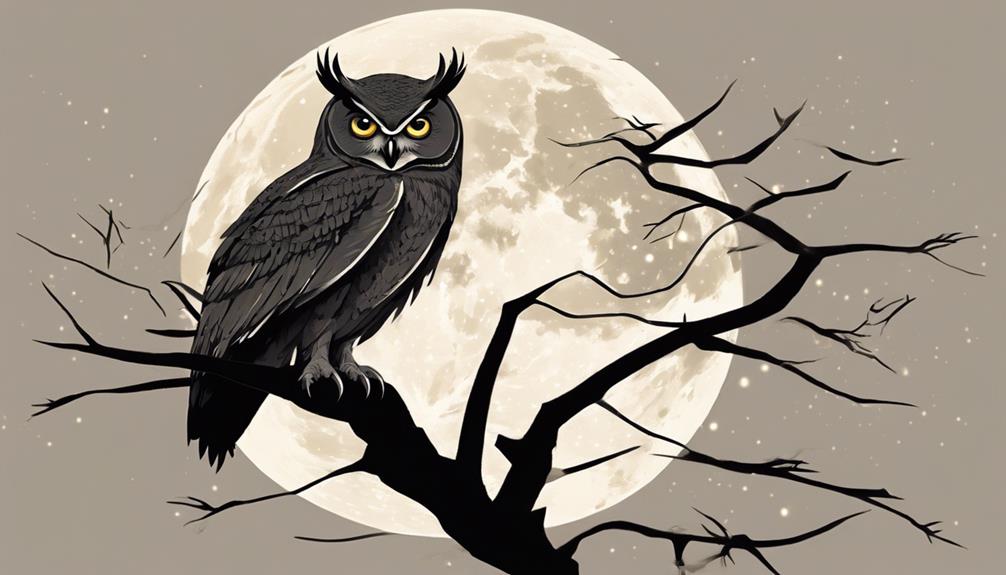 Starożytny symboliczny nocny ptak
