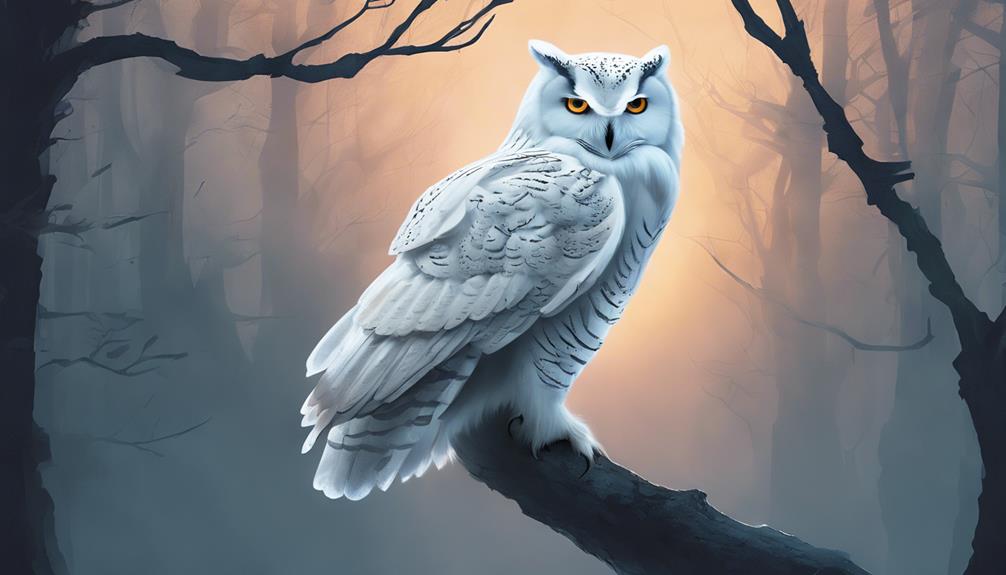 White owl as messenger