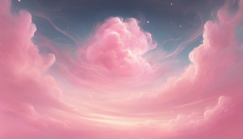nuvola rosa simboleggia amore